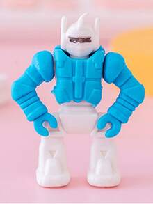 8pcs/set Cartoon Robot Shaped Erasers, Creative Removable Pencil Erasers For Students - Multicolor - View 9