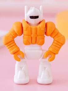 8pcs/set Cartoon Robot Shaped Erasers, Creative Removable Pencil Erasers For Students - Multicolor - View 11