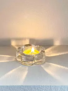 1 梅花玻璃烛台简约复古摆件装饰浪漫烛光晚餐烛台氛围道具礼物万圣节、幽灵、秋季、节日、假日圣诞节、冬季、假日、节日 - 無色 - 查看 2