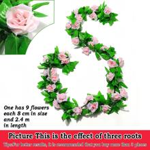 1 件人造玫瑰藤、綠化花環常春藤藤,適合婚禮、節日、家居裝飾