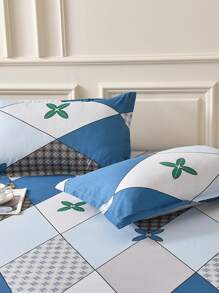 3入組反應染色和親膚面料床上用品套裝，包括床墊套和2個枕套