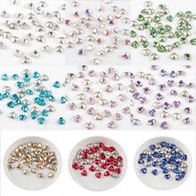 10Pcs Transparent Nail Art Glass Rhinestone In Heart, Pointed And Asymmetrical Shapes For Diy Decorative Use Nail Charms Nail Gems Nail Supplies Nails - White - View 2