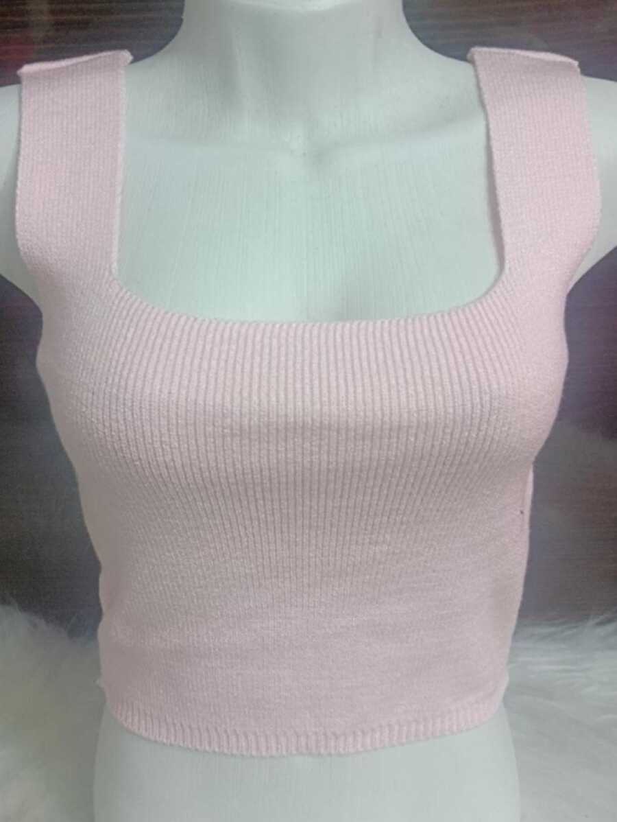 Women Knit Tops - Màu Hồng baby - Xem 1