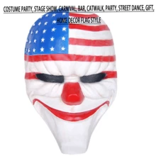 1pc Party Mask, Payday 2 Theme Clown Mask For Gaming & Festivals - National Flag - View 3