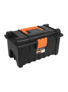 Caja de herramientas con base de 40 cm, sin compartimentos, de vuelta al colegio - Negro - Ver 1