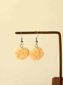 5對可愛怪異有趣女式耳環獨特時髦酷爆米花起司三明治泡麵威化餅乾耳環有趣美學少女吊墜耳環 - 彩色 - 查看 9