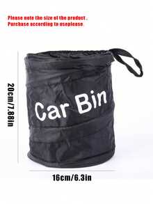 ¡Mantén tu auto limpio y organizado con este basurero plegable para auto! - Negro - Ver 2