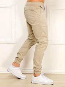 Men Pants - 米色 - 查看 3