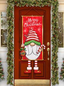 1入組聖誕節無面巨鬼娃娃滌綸掛旗 - 彩色 - 查看 1