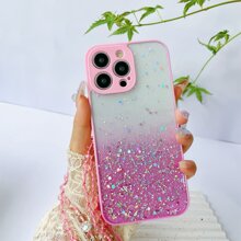 1 件閃光液體流沙 Diy 手機殼帶掛繩,兼容蘋果/安卓手機,防摔手機殼 - 粉色 - 查看 7