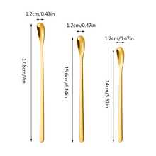 1支不鏽鋼攪拌匙,簡約金色咖啡匙,適用於帶茶匙的長柄杯子,用於茶、糖、咖啡 - 金色 - 查看 6