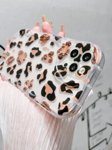 1pc Leopard Pattern Phone Case - Multicolor - View 3