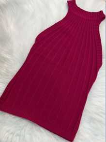 Women Knit Tops - Màu tím - Xem 2