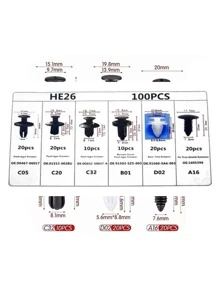 Staple Universal Automotive Kit Assortment Case 100 Pcs. Vmingo - Black - View 2