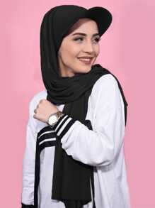 1 Peça Chapéu Lenço Multiuso de Design de Viseira Alta Elástica para Mulheres, Turbante, Faixa de Cabeça, Capa, Tudo em Um, Cores Sólidas Múltiplas Opções