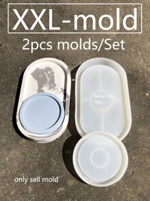 Rectangular Cement Tray Mold, Elliptical Home Decorative Storage Dish Gypsum Mold, For Small Accessories, Jesmonite Mold - White - View 8