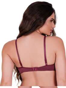 Women Bras & Bralettes - 酒紅色 - 查看 2
