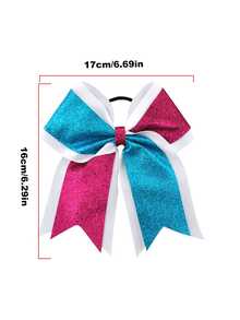 1pc Cheerleading Bow Hair Accessory For Gymnastics, Cheerleading, Dance Performance And Competition - Multicolor - View 2