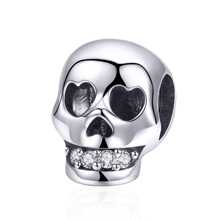 WOSTU 1pc Dark Skull Charms 925 Sterling Silver Halloween Beads Fit Original Bracelet Necklace Pendant Jewelry Gift - Silver - View 21