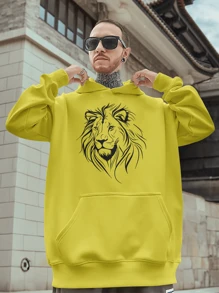 Men Sweatshirts - 黃色 - 查看 1