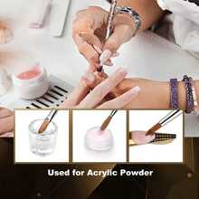 1/2pcs Kolinsky Acrylic Nail Brush For Acrylic Application Pincel Para Acrilico Kolinsky For Nails Extension Carved Acrylic Powder With Liquid Glitter Handle Size 10 - Gold*2PCS - View 4
