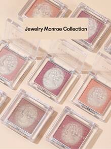 COLORROSE Shimmering Blush Powder, Luminous Pearl Glow, Lightweight And Smooth, Combines Blush And Highlighter For A Refined Complexion Makeup - 1021腮紫色 - 查看 3