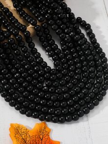 1 PC Nhiều Lớp Đính Hạt Gỗ Thời Trang & Phóng Đại Phong Cách Bohemian Vòng Cổ Yếm Cho Nữ - màu đen - Xem 2