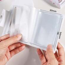 3 Inch Kawaii Photo Album,14 Sheets Double Sided PVC Sleeves,Bear Rabbit Postcards Organizer Collect Book - White - View 4