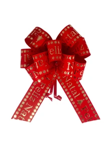 Laço Pronto de Natal Para Presente e Embalagem Pacote com 10 Unidades Flor Grande