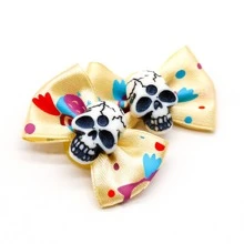 5/8/10/12pcs Happy Dog Halloween Bat Skull Scalp Stretching Hair Rope, Dog Accessories Cat And Dog Universal Pet Headwear, Suitable For Daily Halloween Wear, Style Random Shipping