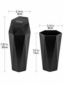 1pc Multifunctional Car Trash Can - Silver - View 6