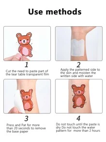 Halloween Bat Pattern Cartoon Style Water-Proof Tattoo Sticker For Women's Chest, Arms, And Face Fake Tattoos - Multicolor - View 4