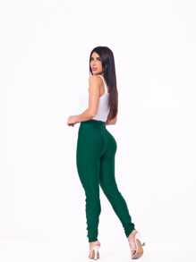 Women Sports Pants - 綠色 - 查看 7