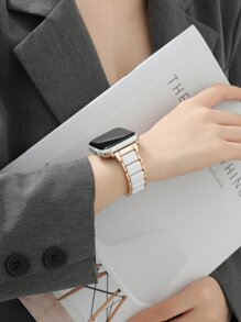 1 条玫瑰金创意商务风格 Apple Watch 表带，兼容 Apple Watch，适合 38 毫米-45 毫米/49 毫米。作为返校学生的礼物 - 玫瑰金 - 查看 1