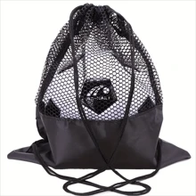 1pc Shoulder Strap Football Net Bag Basketball Storage Backpack Outdoor Volleyball Sport Shoulder Bag Fits One Ball - Black - View 4