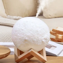 Humidificador Forma Luna 13cm, 880ml, Lámpara 3D Aromaterapia, Difusor De Aceites Senciales - L - Ver 4