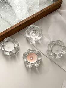 1 梅花玻璃烛台简约复古摆件装饰浪漫烛光晚餐烛台氛围道具礼物万圣节、幽灵、秋季、节日、假日圣诞节、冬季、假日、节日 - 無色 - 查看 7