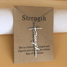 1入組時尚不銹鋼交叉&&字母細節吊墜項鍊合適的適用於女性日常穿著