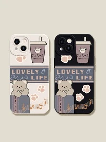 2个卡通熊图案手机壳，国际版，非国内版 - 彩色 - 查看 1