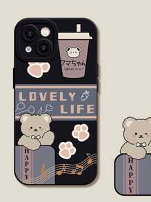 2个卡通熊图案手机壳，国际版，非国内版 - 彩色 - 查看 3