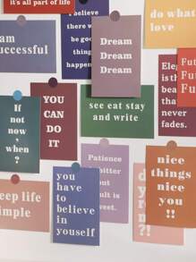 30 张家居装饰明信片，用于墙壁和卧室装饰、海报、贴纸、墙壁艺术、春季装饰品让您的家焕然一新、节日装饰贴纸礼物生日毕业 - 彩色 - 查看 3