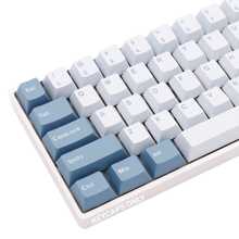 170 键 Shoko 双色注塑键帽 PBT 材质 Cherry 轮廓高度 GMK 风格键帽套装适用于 61/64/68/82/84/87/98/104/108 ANSI/ISO 布局双色注塑通用兼容性 Cherry TTC Gateron JWK Bsun MX 开关机械键盘 - 藍白色 - 查看 7