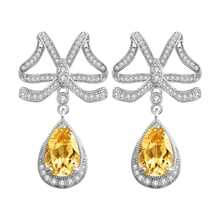 JOLEE 黃色的水晶耳釘 - 黃色 - 查看 1