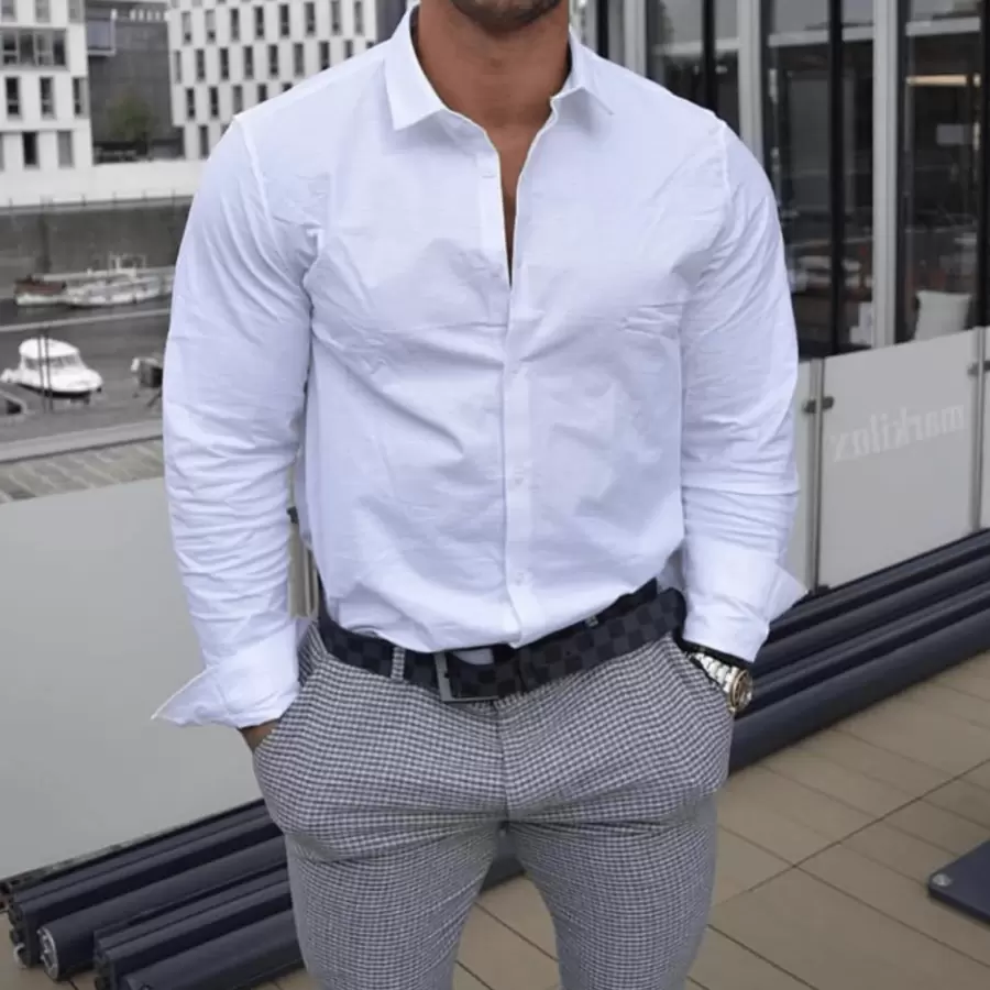 Men Shirts - 白色 - 查看 1