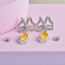 JOLEE 黃色的水晶耳釘 - 黃色 - 查看 5