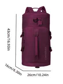 大容量旅行包,多功能便攜式背包,運動包帶有干濕分離功能,適用於學校,背包旅行包,附有鞋隔層 - 紫羅蘭色 - 查看 6