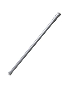 Adjustable Retractable Wardrobe Hanging Rail, No Drill Extendable Clothes Pole For Bedroom, Can Be Used As Shower Curtain Rod Or Doorway Curtain Rod - Grey - View 2
