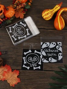 100 件黑色萬聖節糖果包裝袋用於焦糖、雪花糖糖果