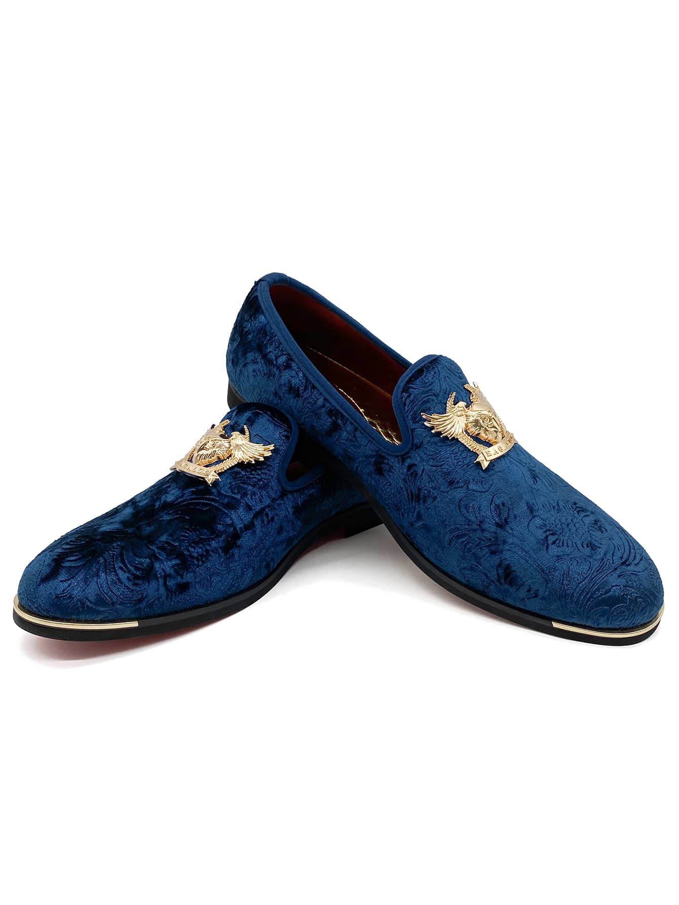 Eagalon Mocasines De Hombre Zapatos De Vestir Retro Zapatos Casuales - Azul - Ver 1
