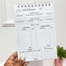 Caderno Financeiro Empresarial 80 folhas - 15,5x21,5cm - Visão 2